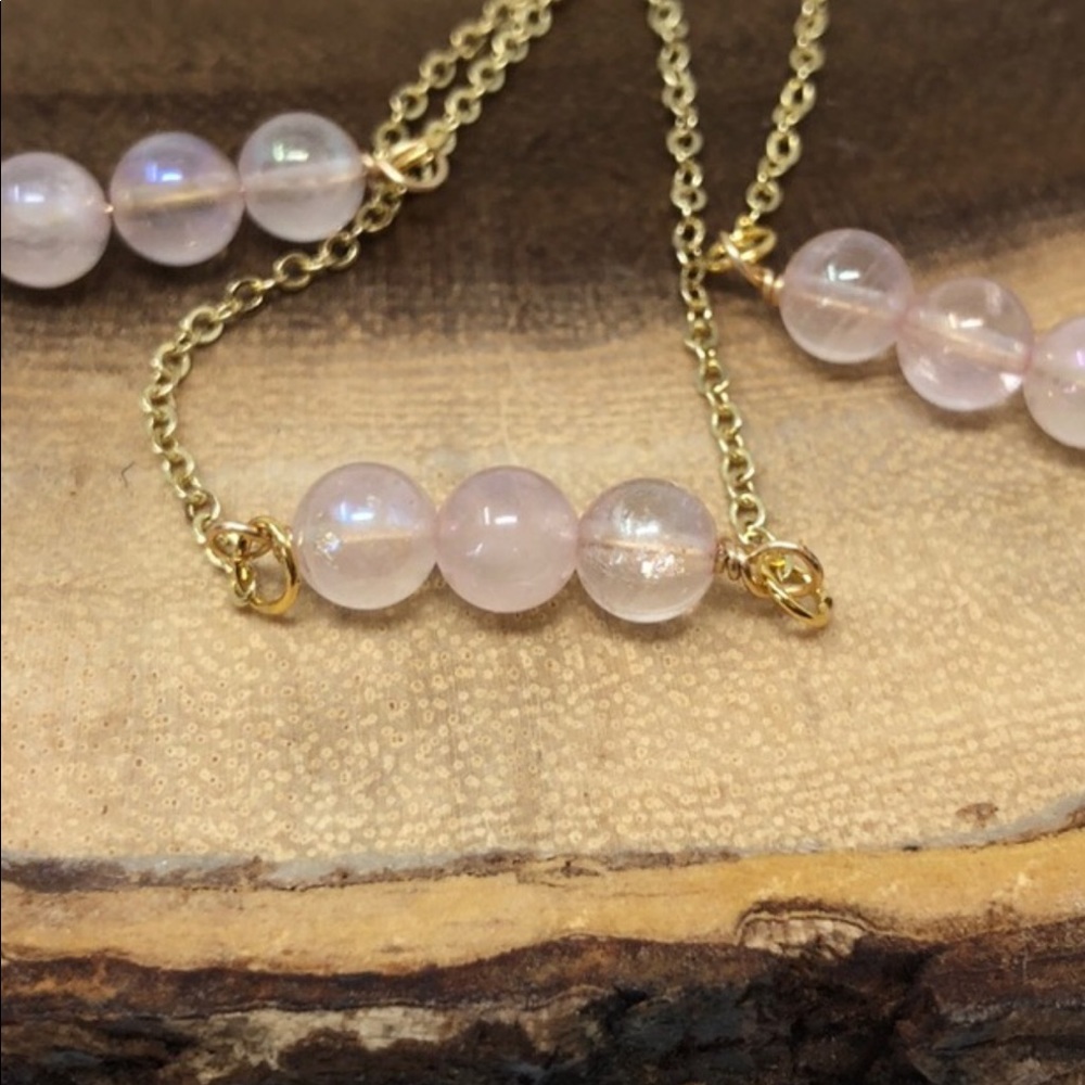  Aura Quartz 14K Gold Necklace - Picture 5 of 5